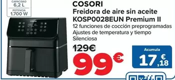 Cosori - Freidora De Aire Sin Aceite KOSP0028EUN Premium II