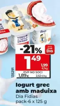 Dia Fidias - Yogur Griego Con Fresa 