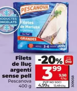 Pescanova - Filetes De Merluza Argentina Sin Piel 