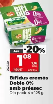 Dia - Bifidus Cremoso Doble 0% Con Melocoton