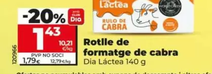 Dia Lactea - Rulo De Queso De Cabra 