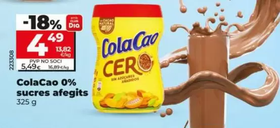 Colacao 0% Azúcares Añadidos 
