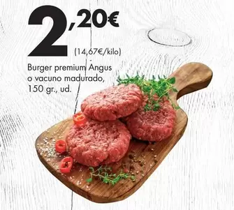 Burger Premium Angus O Vacuno Madurado