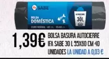 Sabe - Bolsa Basura Autocierre