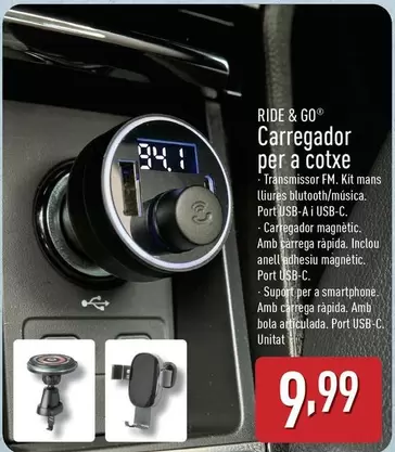 Ride & Go - Carregador Per A Cotxe