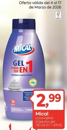 mical - Lavavajillas Maquina Gel