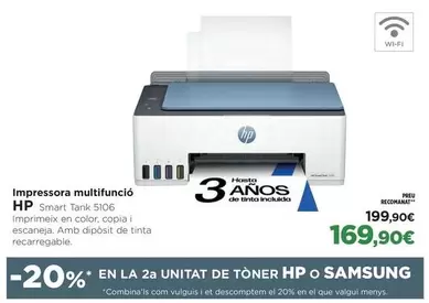 HP - Impressora Multifunció Smart Tank 5106