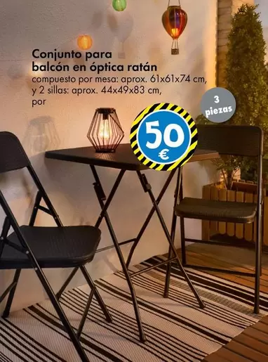 Conjunto Para Balcon En Optica Ratán