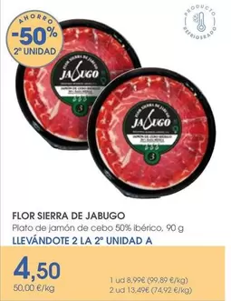 Flor -  Sierra De Jabugo Plato De Jamón De Cebo 50% Ibérico