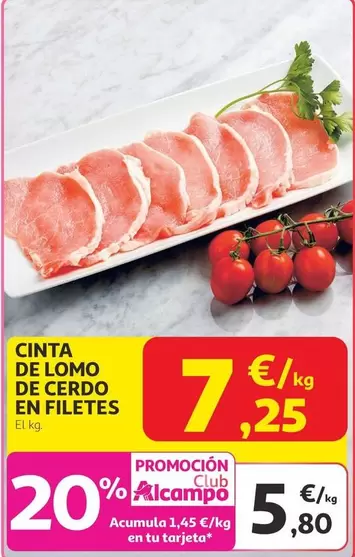 alcampo - Cinta De Lomo De Cerdo En Filetes