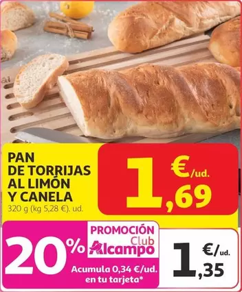alcampo - Pan De Torrjas Al Limon Y Canela