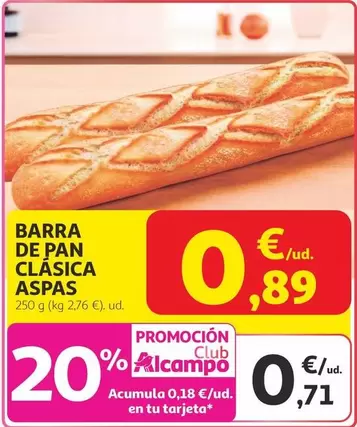 alcampo - Barra De Pan Clasica Aspas