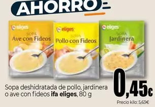 Ifa Eliges - Sopa Deshidratada De Pollo, Jardinera O Ave Con Fideos