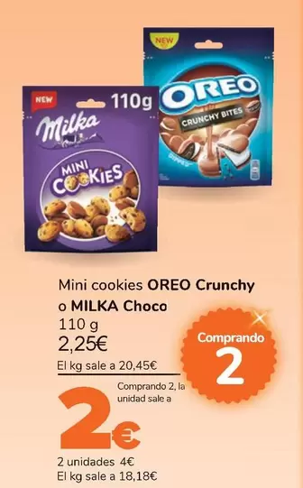 Oreo - Mini Cookies Crunchy O Milka Choco
