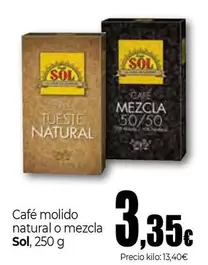 Sol - Café Molido Natural O Mezcla