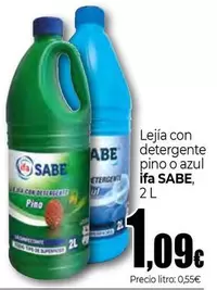 Ifa Sabe - Lejía Con Detergente Pino O Azul