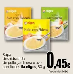 Ifa Eliges - Sopa Deshidratada De Pollo, Jardinera O Ave Con Fideos