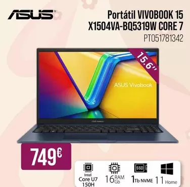 Asus - Portatil Vivobook 15 X1504VA-BQ5319W Core 7