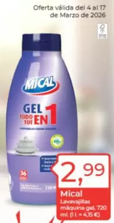 Mical - Lavavajillas Máquina Gel