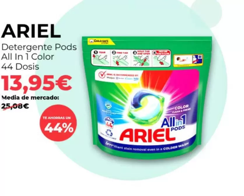 Ariel - Detergente Pods All In 1 Color