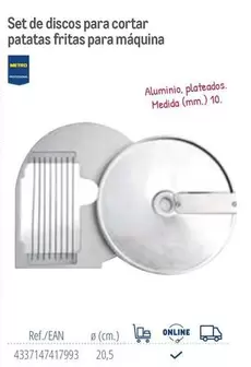 Set De Discos Para Cortar Patatas Fritas Para Maquina