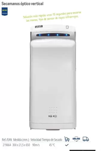 vertical - Secamanos Óptico Vertical