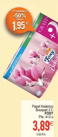 Foxy - Papel Hixiénico Bouquet 3C