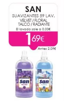 San - Suavizantes Velvet/Floral Talco/Radiante