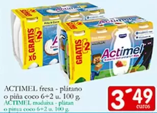Actimel - Fresa-Plátano O Piña Coco 