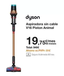 Dyson - Aspiradora Sin Cable V16 Piston Animal