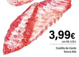 Costilla De Cerdo Fresca