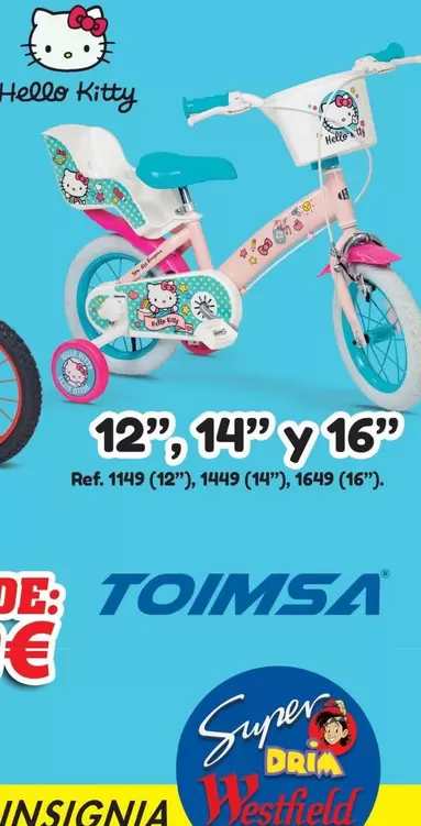 Hello Kitty - 12", 14" Y 16"