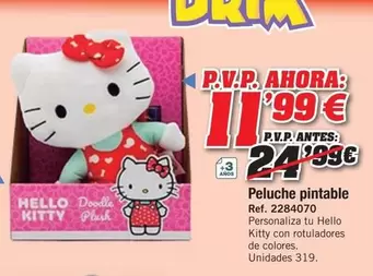 Hello Kitty - Peluche Pintable