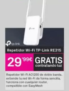 TP-LINK - Repetidor Wi-Fi AC1200 de doble banda