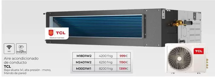 TCL - Aire Acondicionado De Conducto