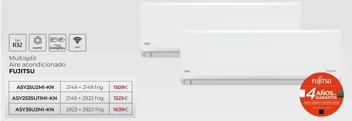 Fujitsu - Multisplit Aire Acondicionado ASY25U2MI-KN