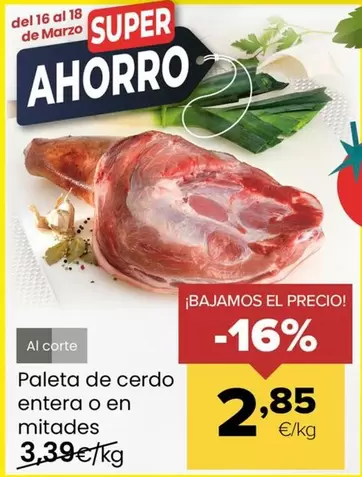 Paleta De Cerdo Entera O En Mitades
