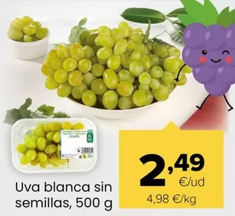 Uva Blanca Sin Semillas