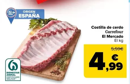 Carrefour El Mercado - Costilla De Cerdo 