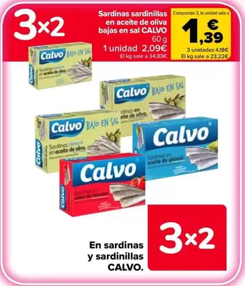 Calvo - Sardinas Sardinillas En Aceite De Oliva Bajas En Sal