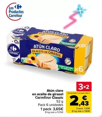 Carrefour - Atún Claro En Aceite De Girasol Classic