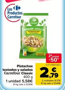 Carrefour Classic - Pistachos Tostados Y Salados