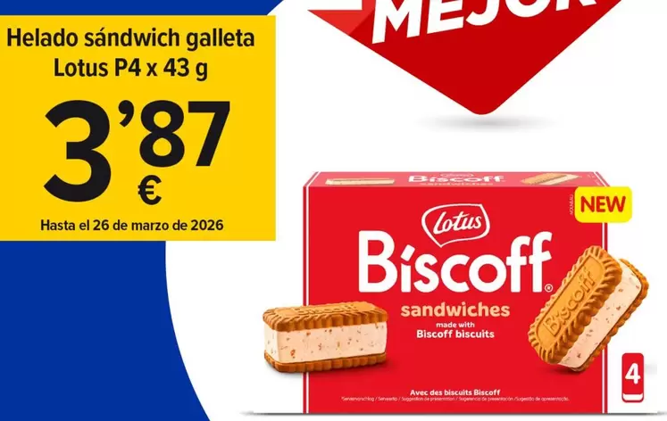 Lotus - Helado Sandwich Galleta