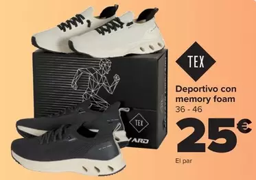 TEX - Deportivo Con Memory Foam