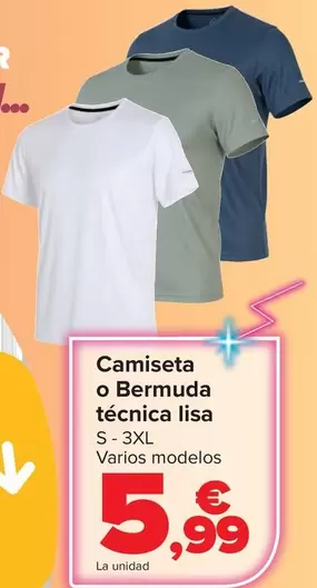 TEX - Camiseta O Bermuda Técnica Lisa