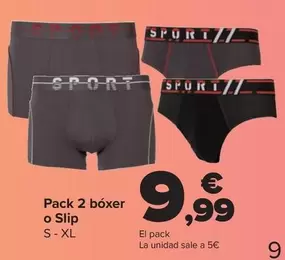 Pack 2 Bóxer O Slip