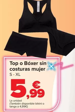 Top O Bóxer Sin Costuras Mujer