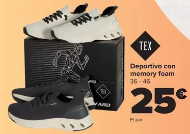 TEX - Deportivo Con Memory Foam