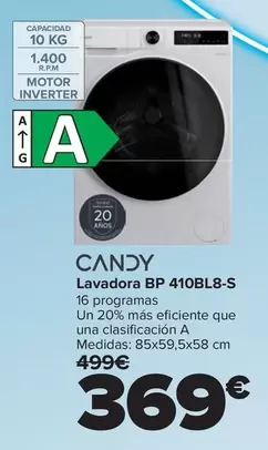 Candy - Lavadora BP 410BL8-S