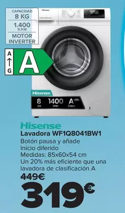 Hisense - Lavadora WF1Q8041BW1